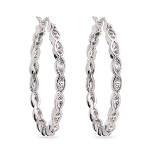 Argola em Prata 925 com Zirconias