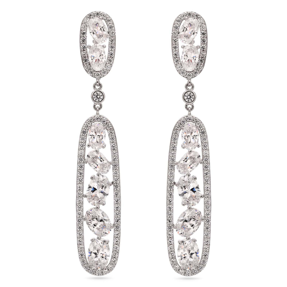Par de Brinco em Prata 925 com Zirconias