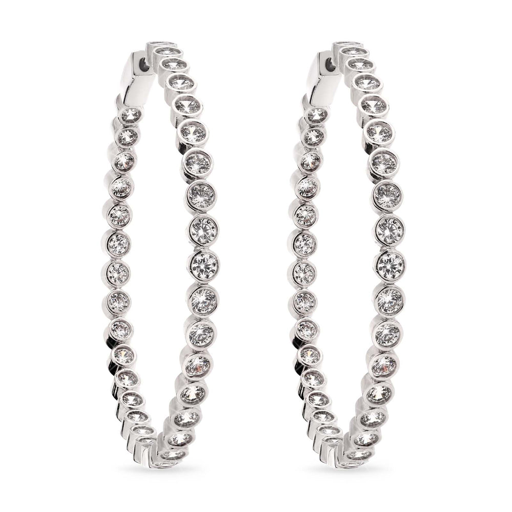 Argola em Prata 925 com Zirconias