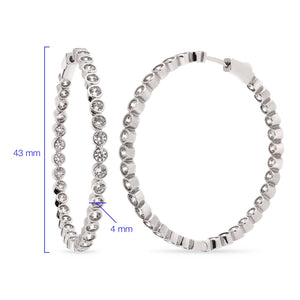 Argola em Prata 925 com Zirconias