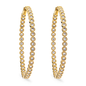 Argola em Prata 925 com Zirconias