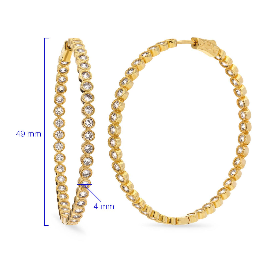 Argola em Prata 925 com Zirconias