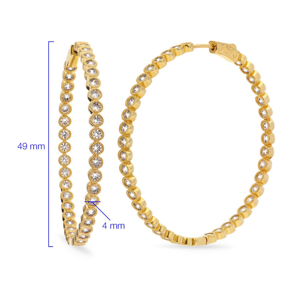 Argola em Prata 925 com Zirconias