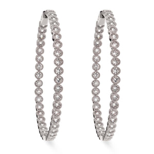 Argola em Prata 925 com Zirconias