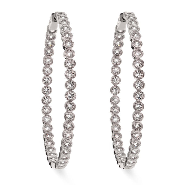 Argola em Prata 925 com Zirconias