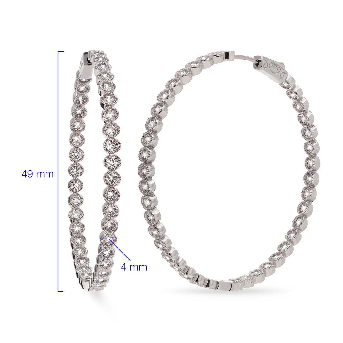 Argola em Prata 925 com Zirconias