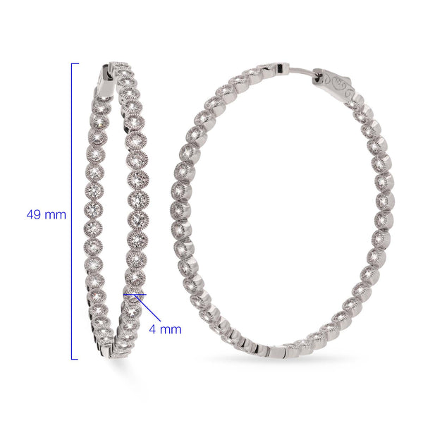 Argola em Prata 925 com Zirconias