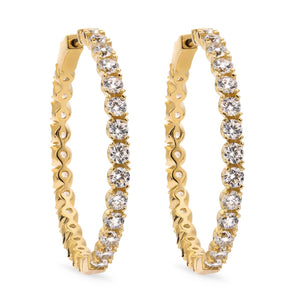 Argola em Prata 925 com Zirconias