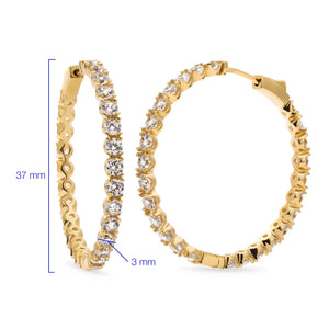 Argola em Prata 925 com Zirconias
