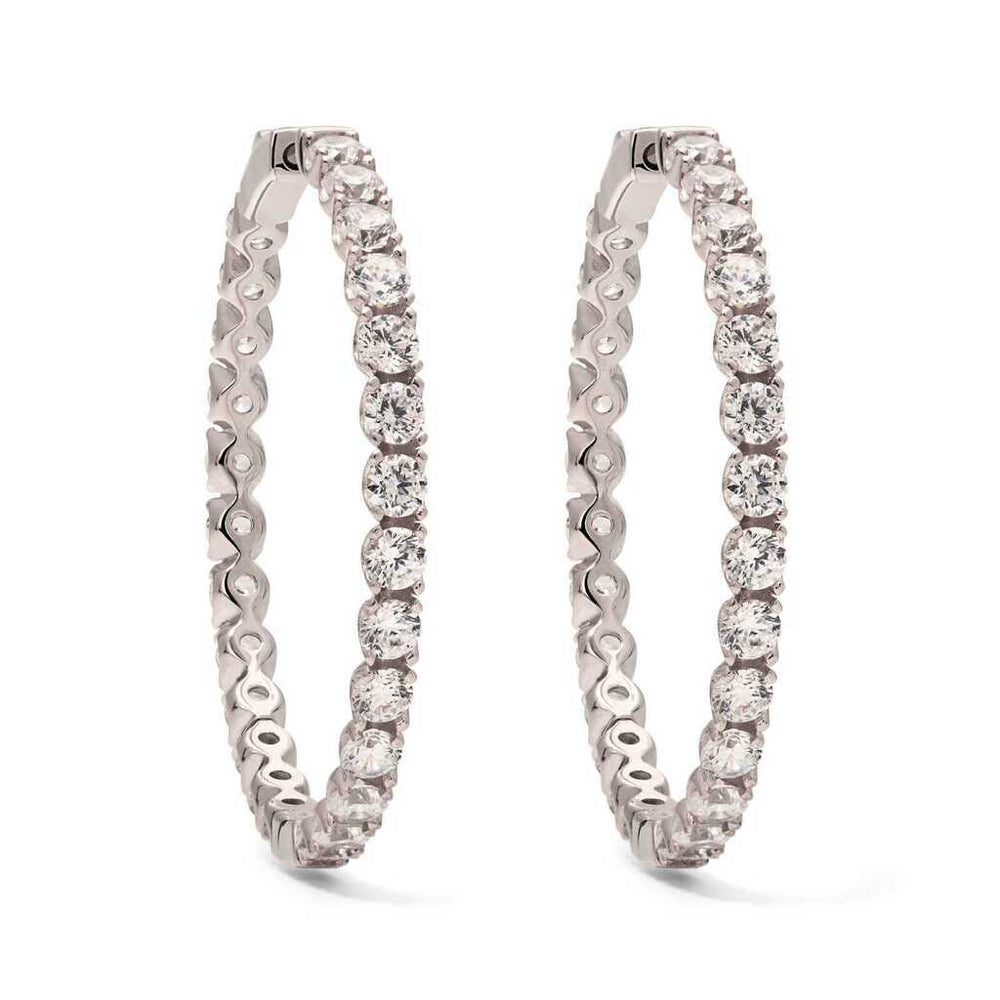 Argola em Prata 925 com Zirconias