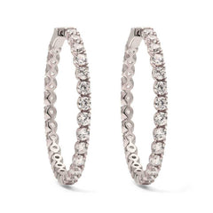 Argola em Prata 925 com Zirconias