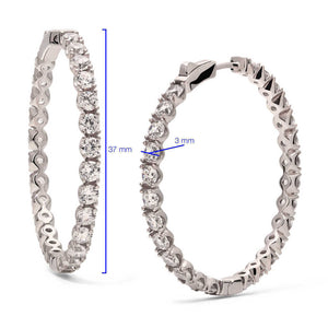 Argola em Prata 925 com Zirconias