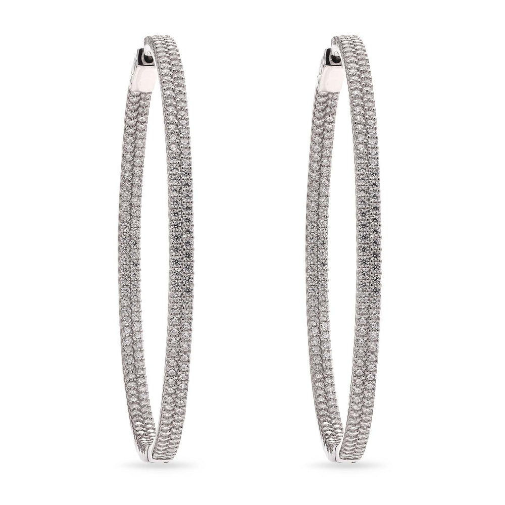 Argola em Prata 925 com Zirconias
