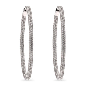 Argola em Prata 925 com Zirconias