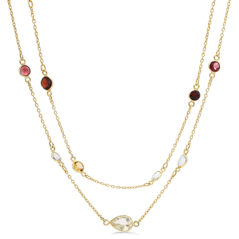 Colar em Prata 925 com Mix de Pedras Brasileiras