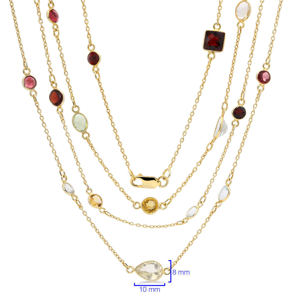 Colar em Prata 925 com Mix de Pedras Brasileiras