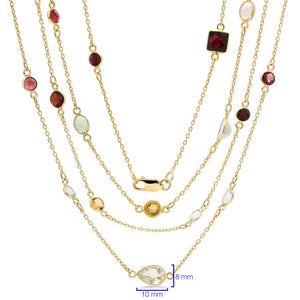 Colar em Prata 925 com Mix de Pedras Brasileiras