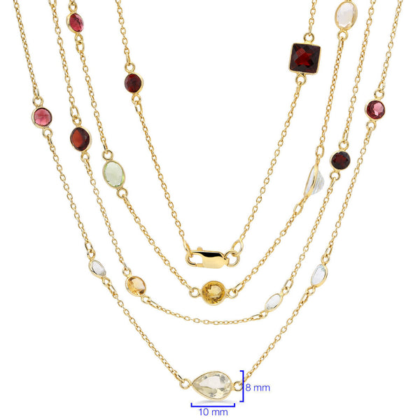 Colar em Prata 925 com Mix de Pedras Brasileiras