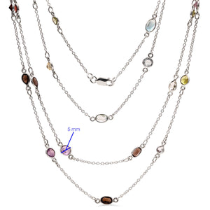 Colar em Prata 925 com Pedras Brasileiras