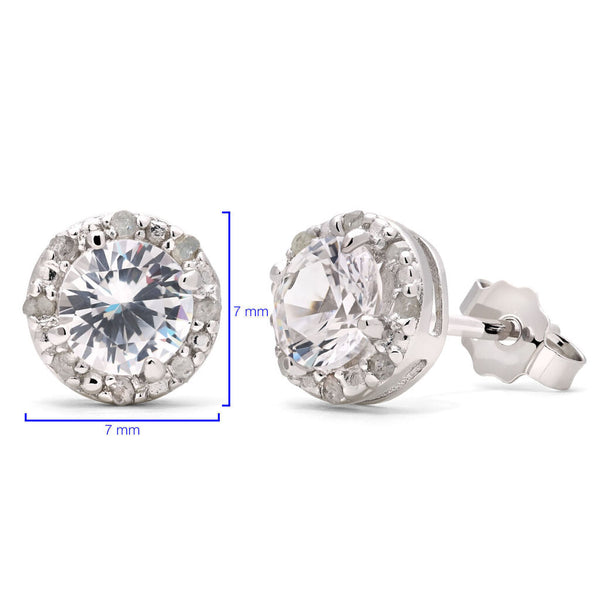 Conjunto em Prata 925 com Safiras e Diamantes
