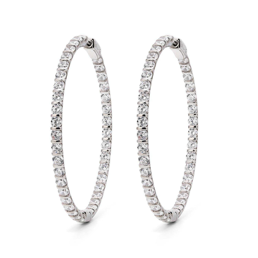 Argola em Prata 925 com Zircônias