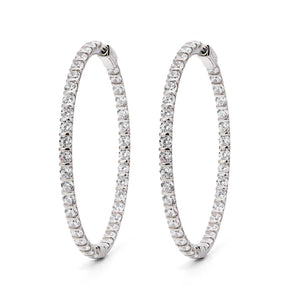 Argola em Prata 925 com Zircônias