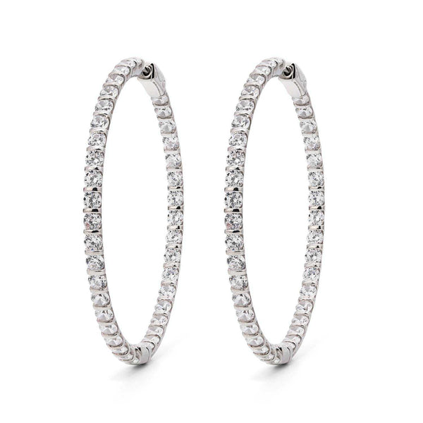 Argola em Prata 925 com Zircônias