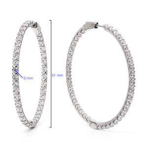 Argola em Prata 925 com Zircônias