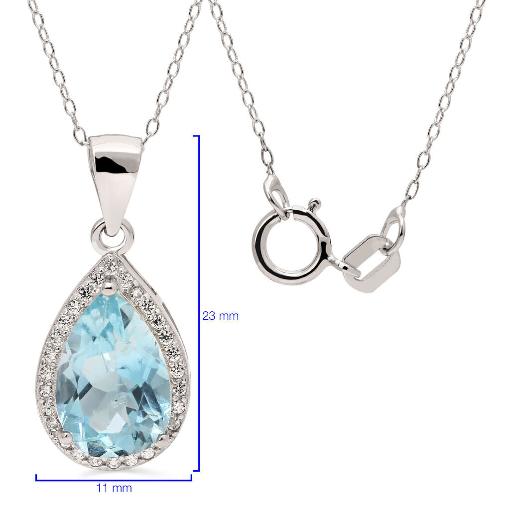 Conjunto em Prata 925 com Topázio Azul