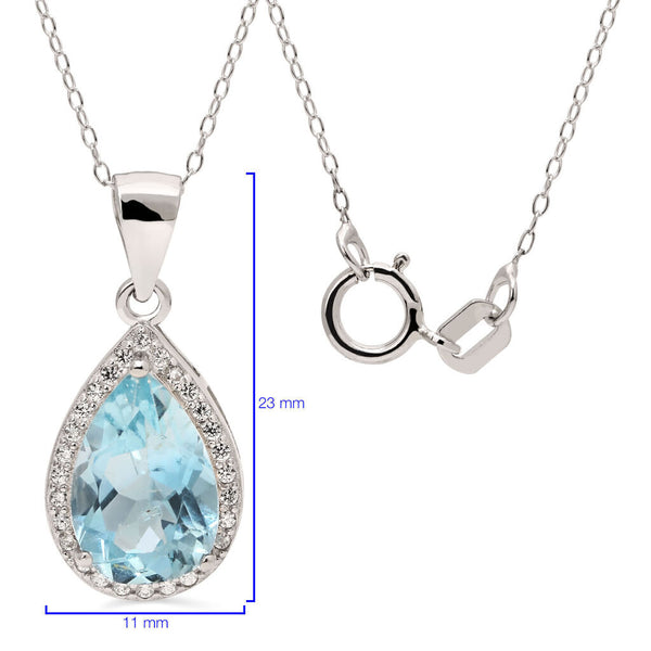 Conjunto em Prata 925 com Topázio Azul