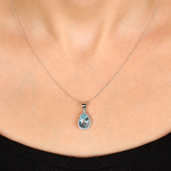Conjunto em Prata 925 com Topázio Azul