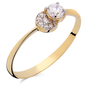 Anel em Ouro Amarelo 18 k Com Zircônias