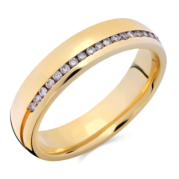 Aliança de Ouro com 20 Diamantes aprox. 16 pts 18k