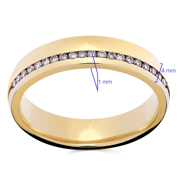Aliança de Ouro com 20 Diamantes aprox. 16 pts 18k