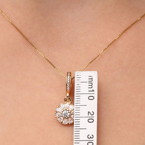 Pingente em Ouro Amarelo 18k com Zirconias