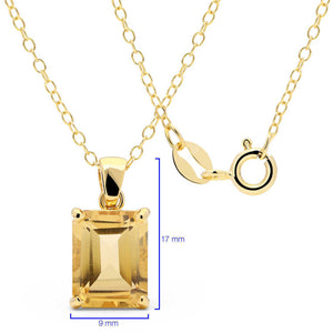 Conjunto em Prata 925 com Citrino Retangular
