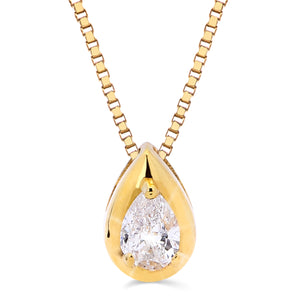 Pingente em Ouro Amarelo 18 k Gota com Diamante Vs