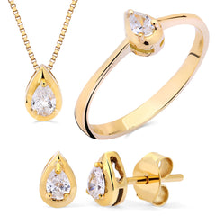 Conjunto em Ouro Amarelo 18 k com Diamantes Vs