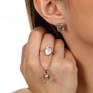 Conjunto em Prata 925 com Prasiolita