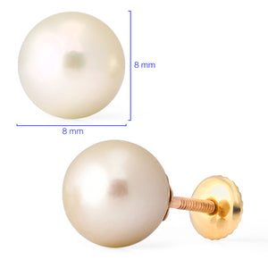 Par de Brincos de Pérolas em Ouro Amarelo 18k