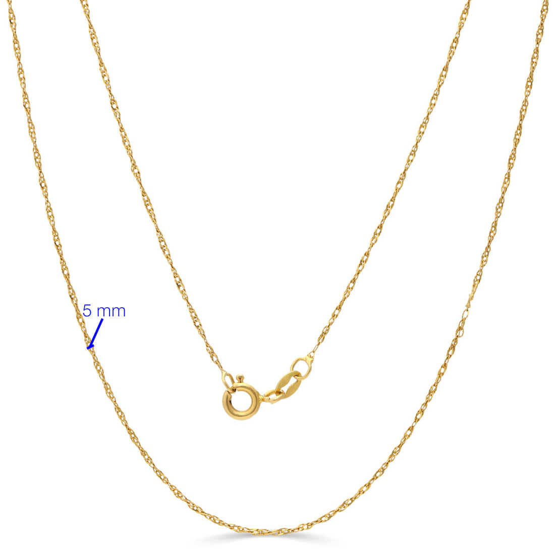 Corrente Malha Singapura 45 cm Ouro Amarelo