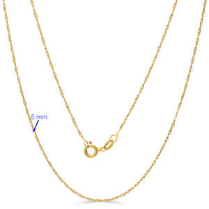 Corrente Malha Singapura 45 cm Ouro Amarelo