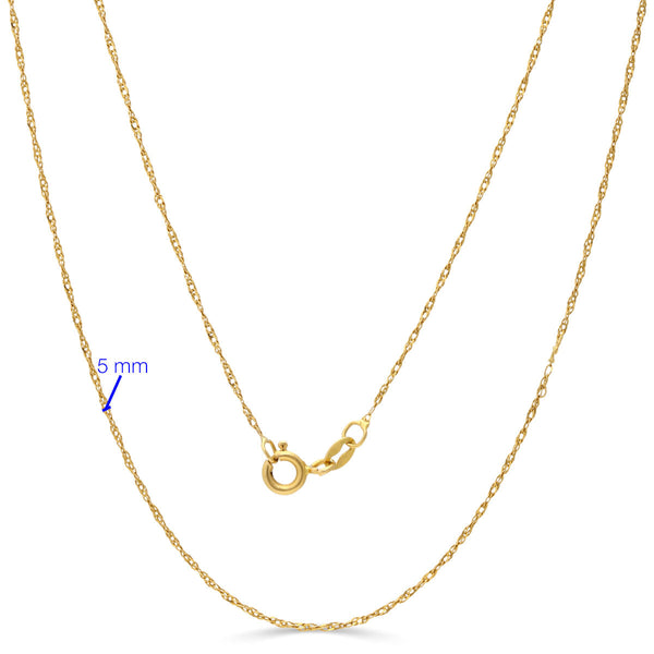 Corrente Malha Singapura 45 cm Ouro Amarelo