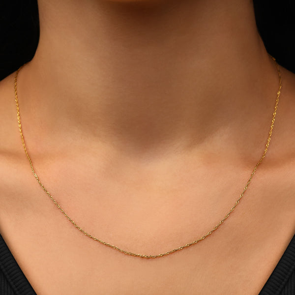 Corrente Malha Singapura 45 cm Ouro Amarelo