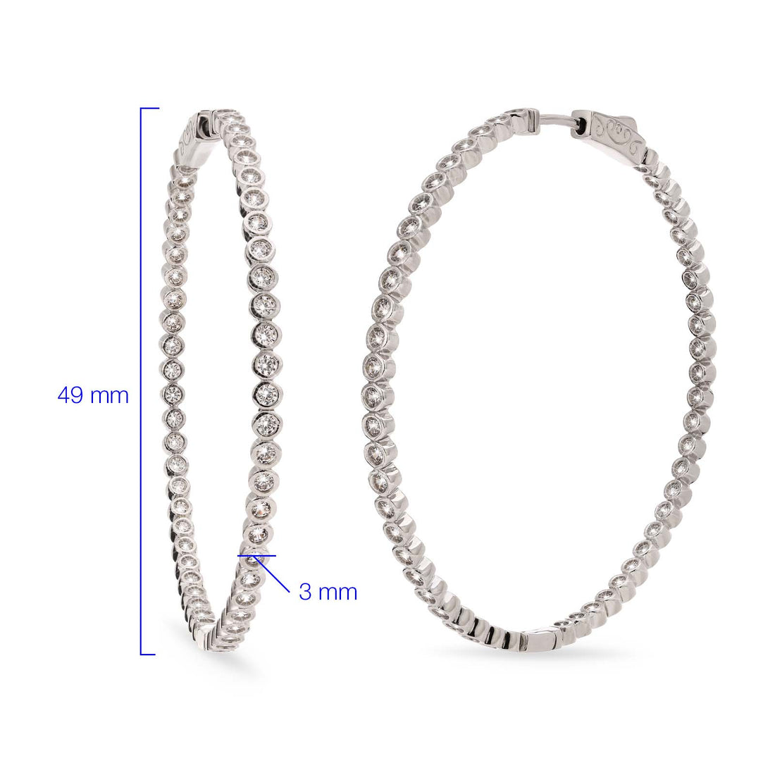 Argola em Prata com Zirconias