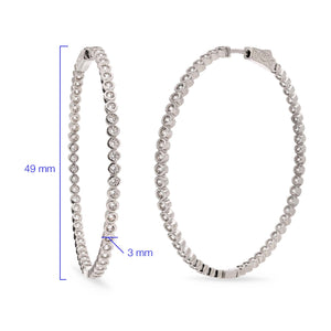 Argola em Prata com Zirconias