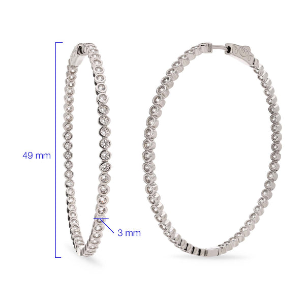 Argola em Prata com Zirconias