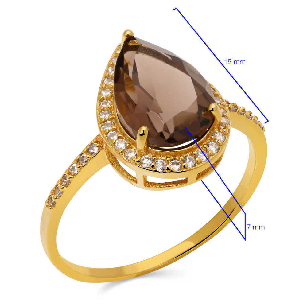 Conjunto em Prata 925 com Quartzos Fumê e Topázios Brancos