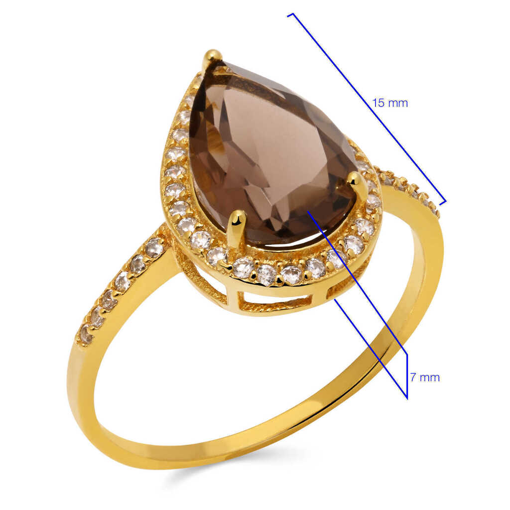Conjunto em Prata 925 com Quartzos Fumê e Topázios Brancos