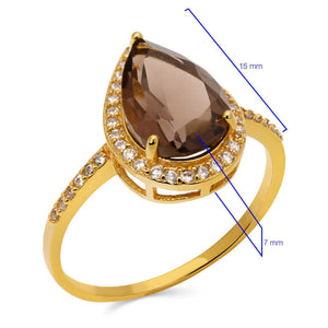 Conjunto em Prata 925 com Quartzos Fumê e Topázios Brancos